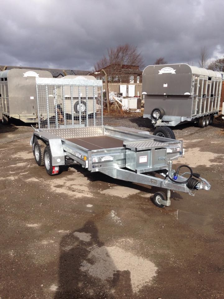 Graham Edwards 12ft plant trailer in the yard